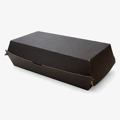 Black Kraft Burger Chip Box