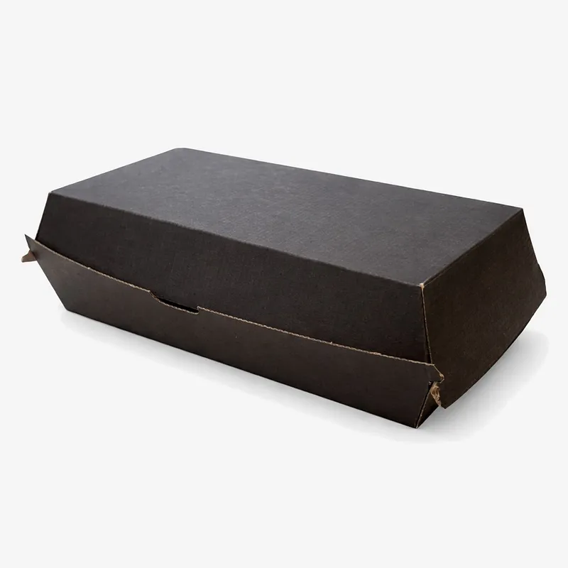 Black Kraft Burger Chip Box