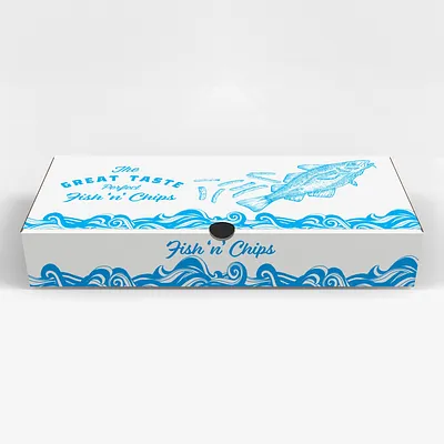 Large Fish and Chips Takeaway Box