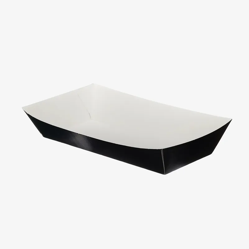 Black Medium Folded Board Meal Tray