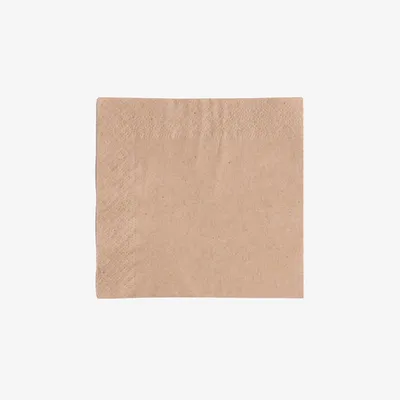 Vegware Kraft 2-Ply Unbleached Napkin - 24cm