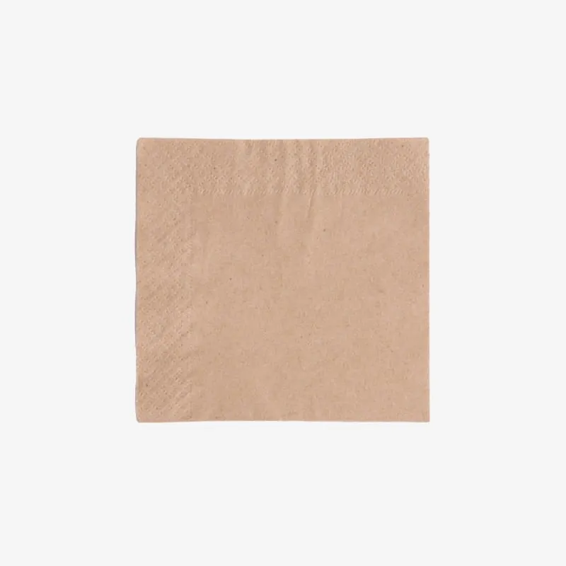 Vegware Kraft 2-Ply Unbleached Napkin - 24cm