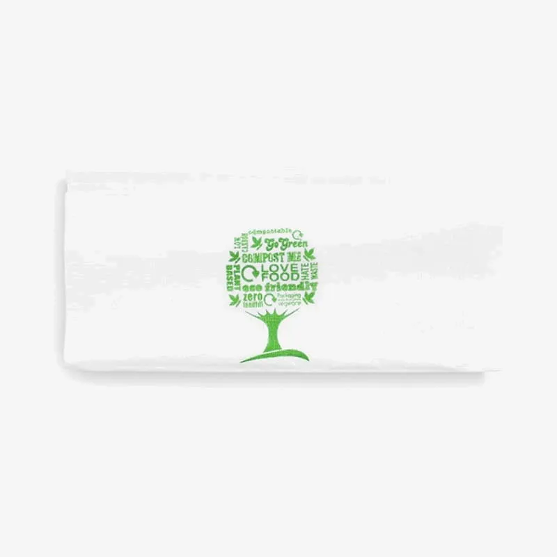 Vegware 1-Ply Dispenser Napkin Green Tree - 33cm