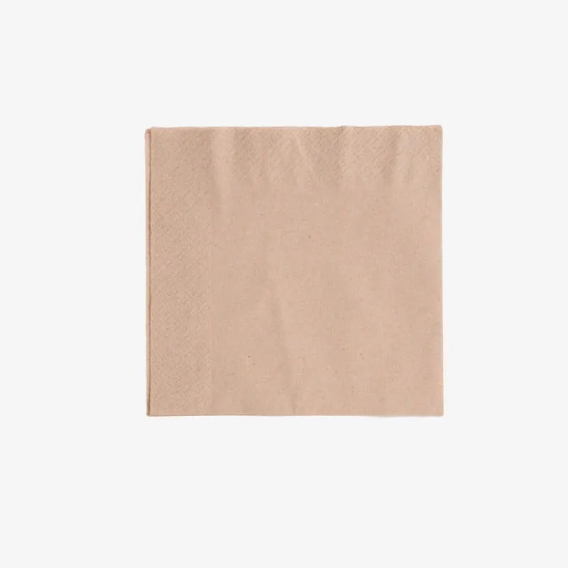 Vegware 2-Ply Unbleached Napkin - 33cm