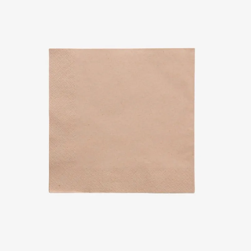 Vegware Kraft 2-Ply Unbleached Napkin - 40cm