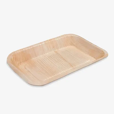 Palm Leaf Rectangle Plate - 9.8 x 6 inch