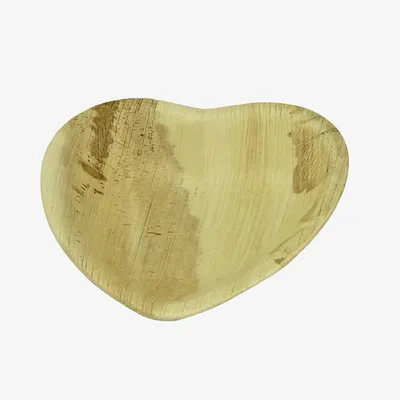 Palm Leaf Heart Shaped Dish - 6 inch