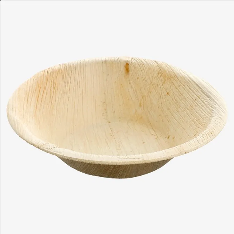 Palm Leaf Round Salad Bowl - 7 inch
