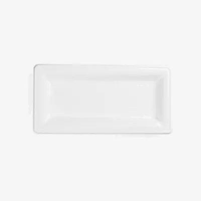 Vegware Bagasse Rectangular Plate - 260 x 130 x 20mm