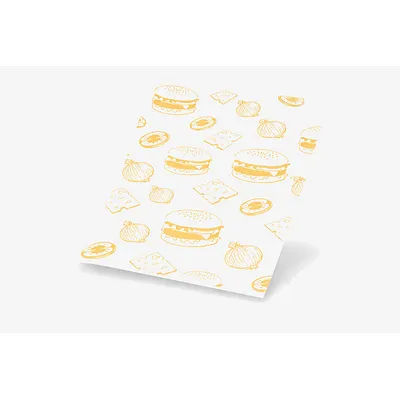 Orange Printed Burger Wraps - 250mm / 320mm