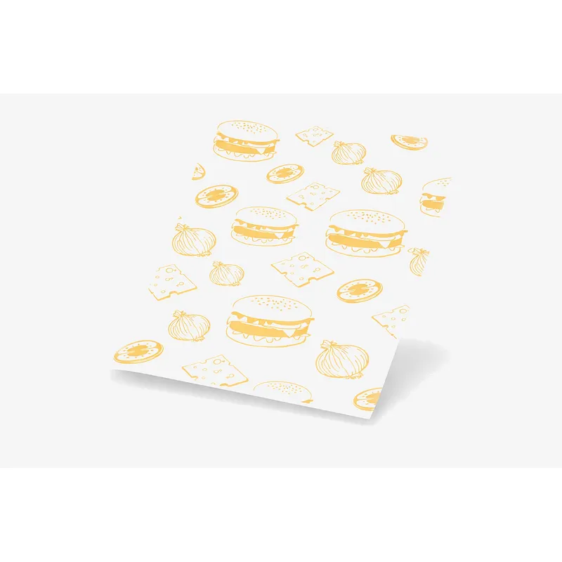 Orange Printed Burger Wraps - 250mm / 320mm