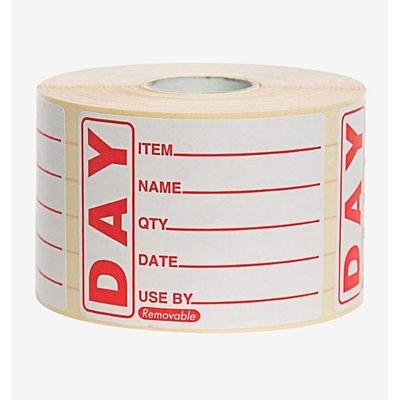 Removable Food Rotation Labels Day Label (Roll of 500)
