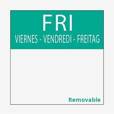 Square Day Food Rotation Labels Friday (Roll of 1000)