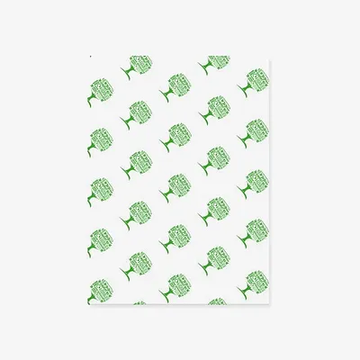 Vegware Greaseproof Sheet Green Tree - 355 x 250mm