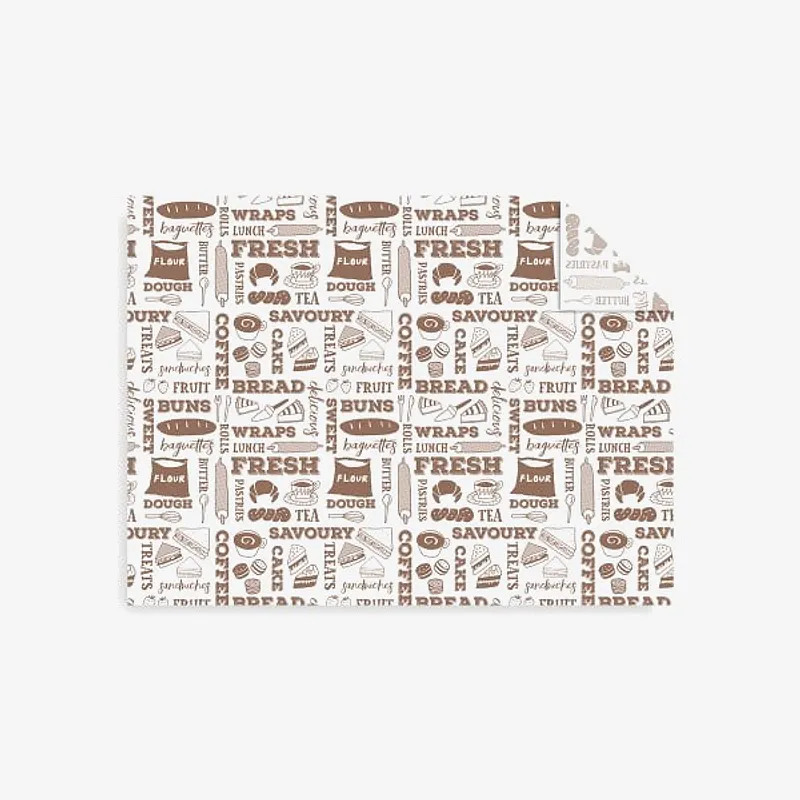 Vegware White Greaseproof Sheet Bakery - 300 x 400mm