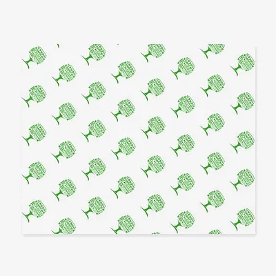 Vegware Greaseproof Green Tree - 380 x 275mm