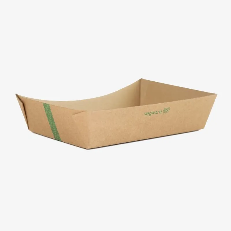 Vegware Microflute Food Tray - 8 x 6in