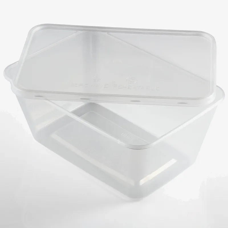Plastic Microwaveable Container with Lids - 1000cc