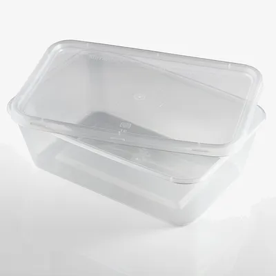 Plastic 750cc Microwaveable Container with Lids - 167 x 111 x 50mm