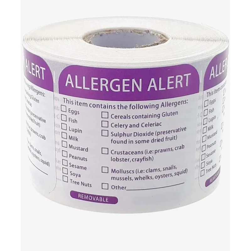 Allergen Contents Label - 50 x 50mm