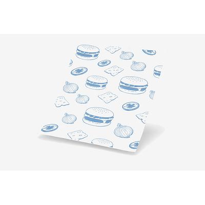 Printed Burger Wraps (Blue Printed Burger Wraps)