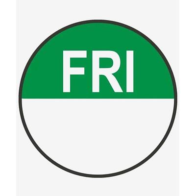 Day Food Rotation Labels Round Friday (Roll of 1000)