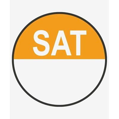 Day Food Rotation Labels Round Saturday (Roll of 1000)