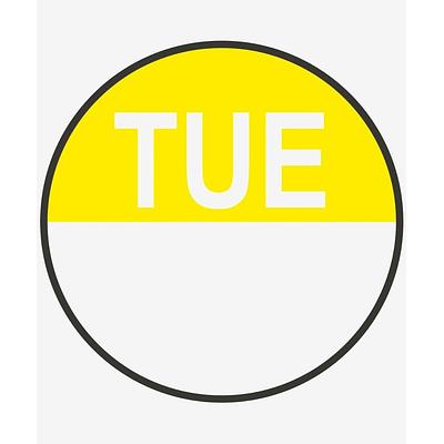 Day Food Rotation Labels Round Tuesday (Roll of 1000)