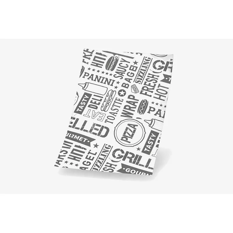 Paper Gourmet Grilled Printed Greaseproof Sheets - 375mm / 245mm