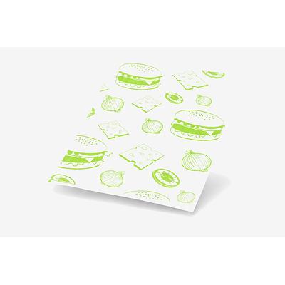 Green Printed Burger Wraps