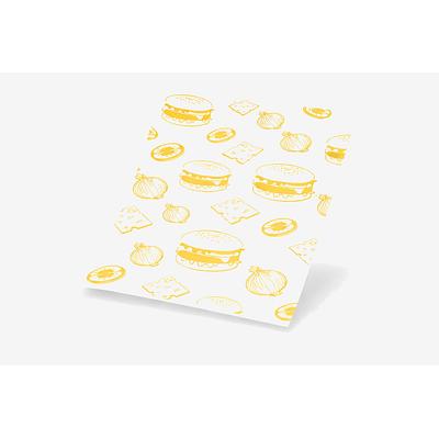 Yellow Printed Burger Wraps