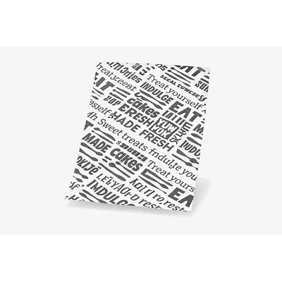Paper Yum Yum Printed Greaseproof Sheets - 375mm / 245mm