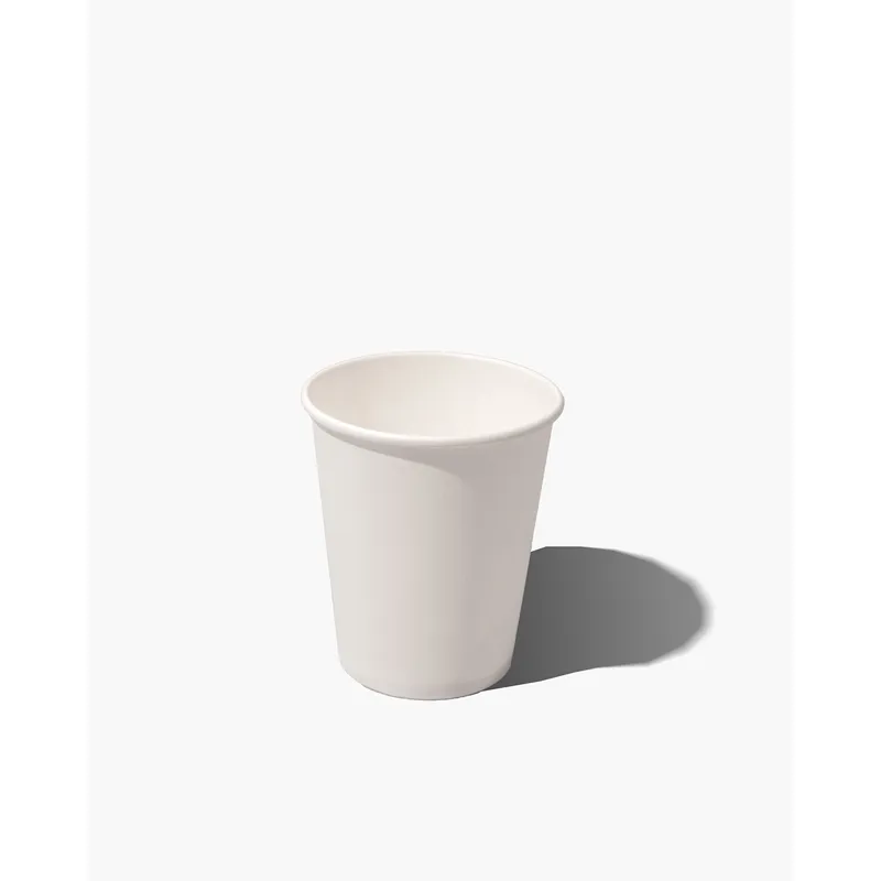White Paper Single Wall Coffee Cups - 6oz