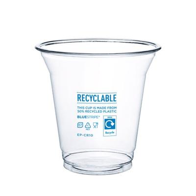 Smoothie Cups (Eco Products Vegware 10oz BlueStripe rPET Cold Cups)