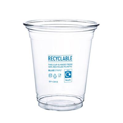 Smoothie Cups (Eco Products Vegware 16oz BlueStripe rPET Cold Cups)