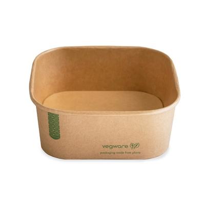 Square Food Containers (Vegware 40oz (1200ml) Square Kraft Food Container – Compostable)