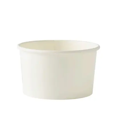Plain Ice Cream Cups (6oz Plain White Paper Ice Cream Tub)