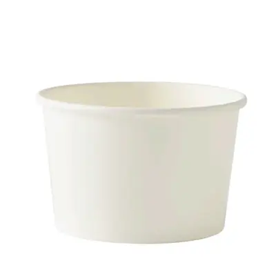 Plain Ice Cream Cups (8oz Plain White Paper Ice Cream Tub)