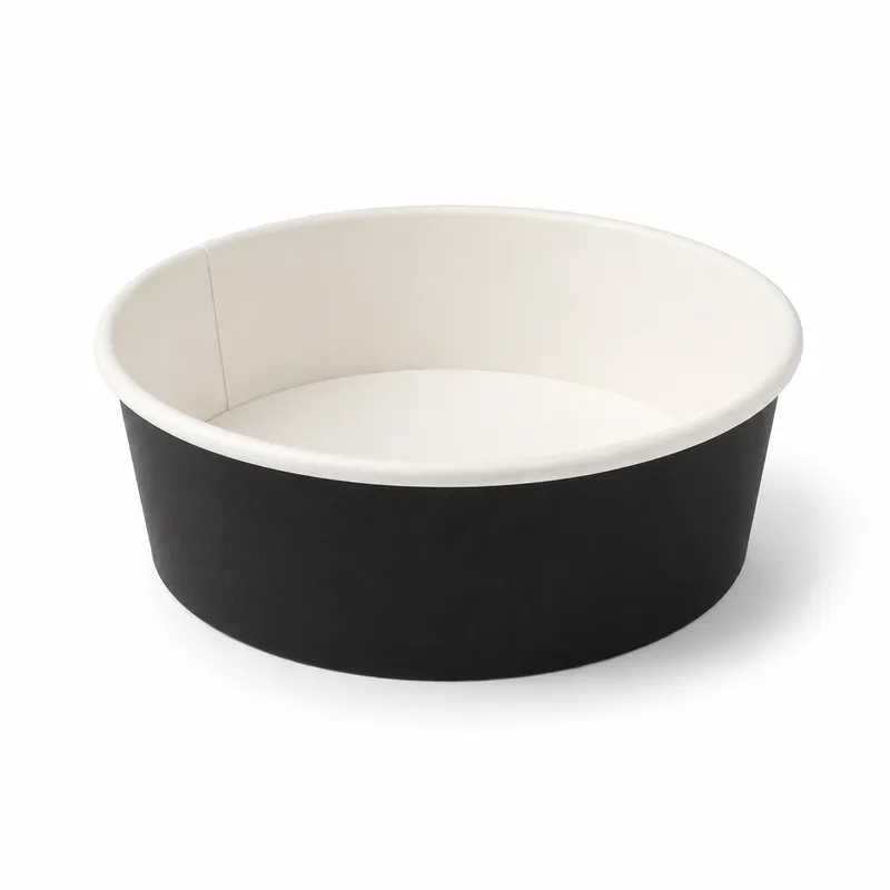 500ml Black Round Food Bowl - Recyclable (149mm Diameter)