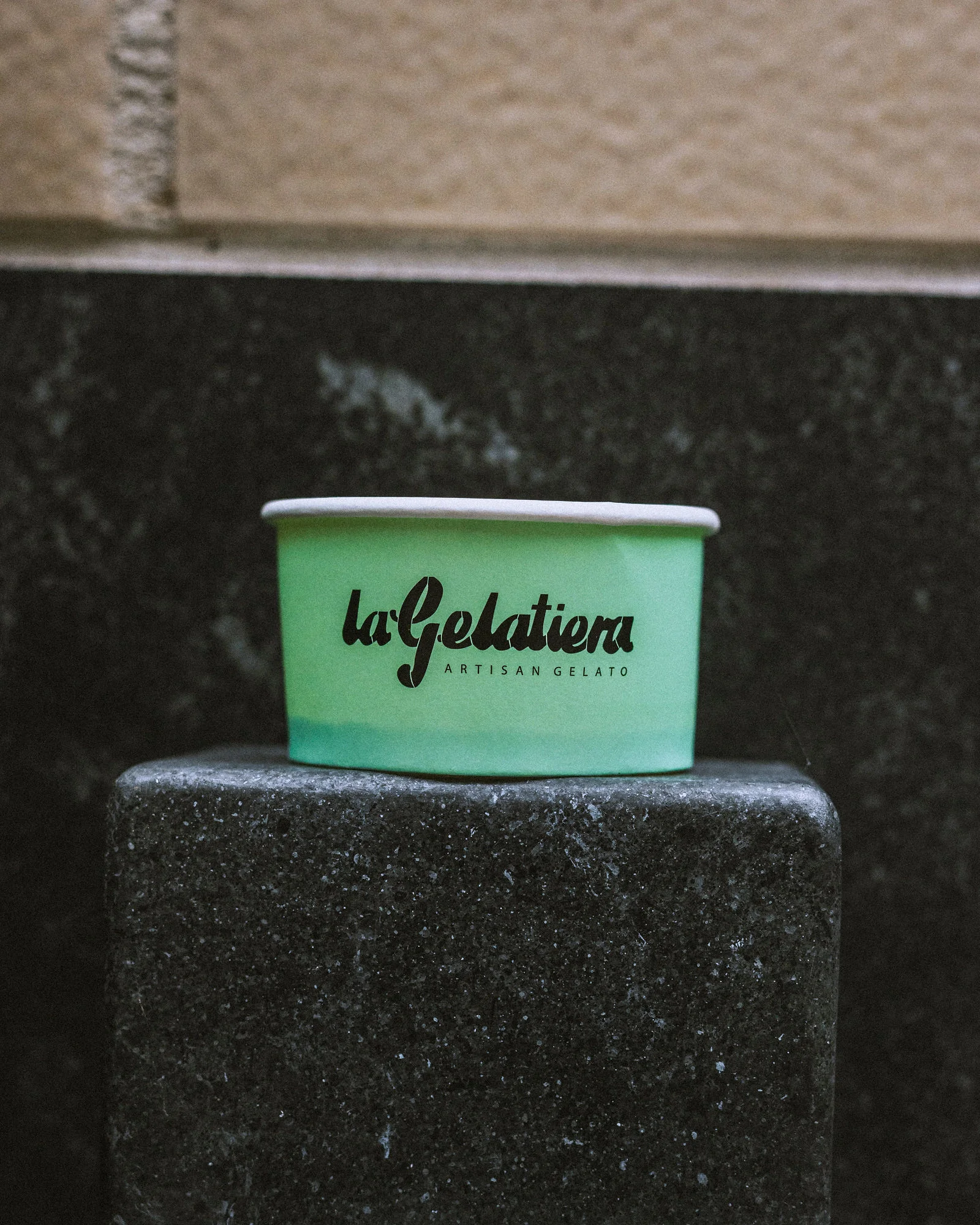 La Gelatiera branded gelato cup