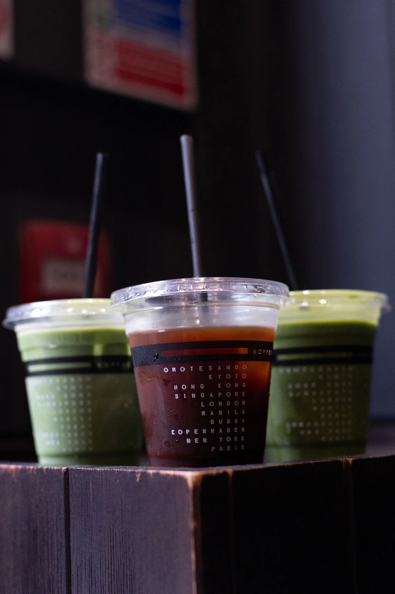 Branded cups arrangement